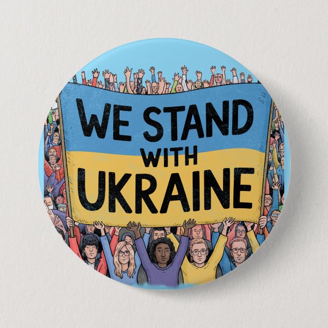 Unterstützung der Ukraine Crowd Design, Einheit un Button (Vorderseite)