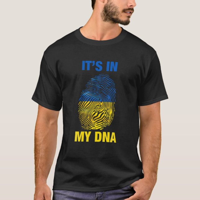 Unterstützung der Ukraine Es ist in meiner DNA ukr T-Shirt (Vorderseite)