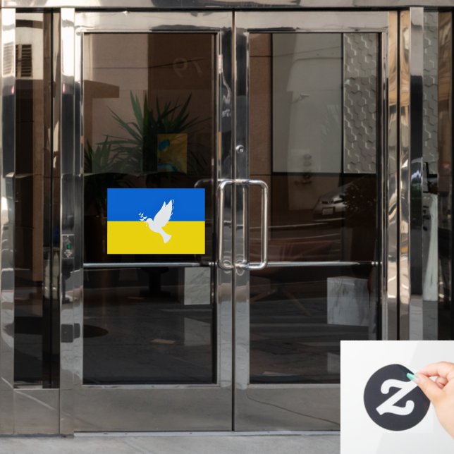 Unterstützung der Ukraine Flag-Fenster Klammern Fr Fensteraufkleber (Büro Tür)
