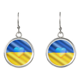 Unterstützung der Ukraine - Freiheit - Frieden - U Ohrringe