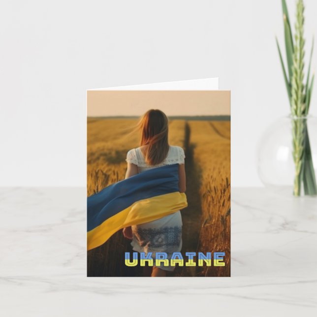 Unterstützung der Ukraine-Friedensgrußkarte Karte (Vorderseite)