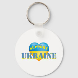 Unterstützung der Ukraine Gelb und Blau Schlüsselanhänger