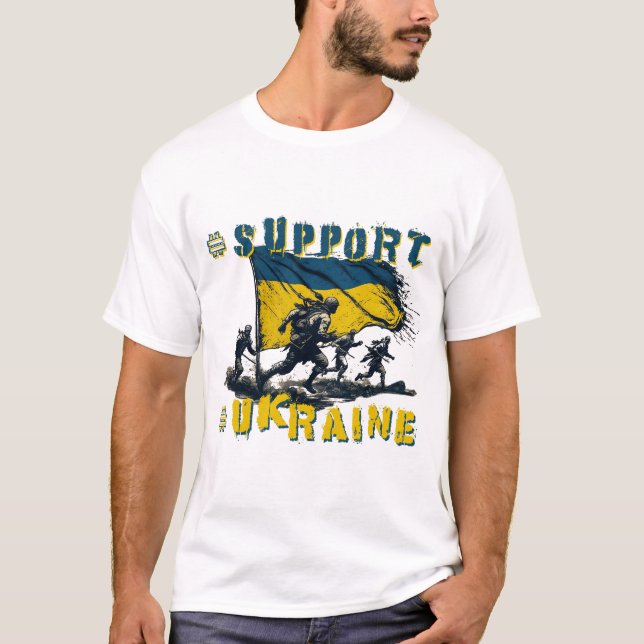 UNTERSTÜTZUNG DER UKRAINE - GERETTET UKRAINE T-Shirt (Vorderseite)