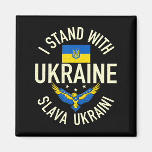 Unterstützung der Ukraine ich stehe mit der Ukrain Magnet
