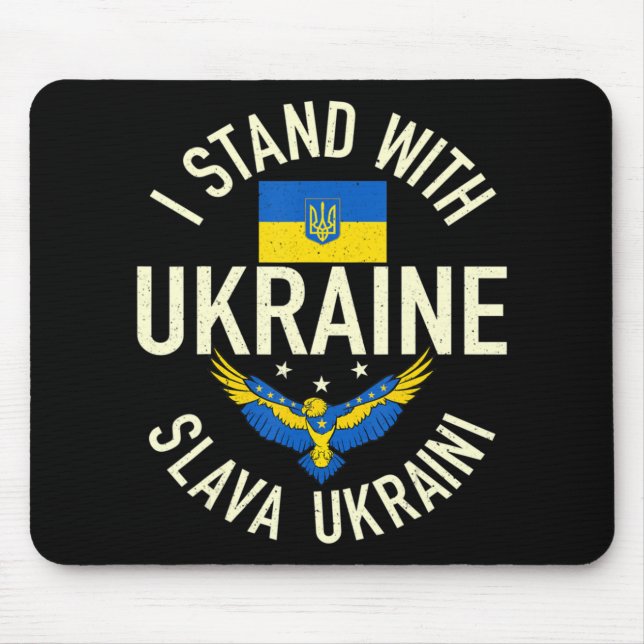 Unterstützung der Ukraine ich stehe mit der Ukrain Mousepad (Vorne)