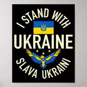 Unterstützung der Ukraine ich stehe mit der Ukrain Poster
