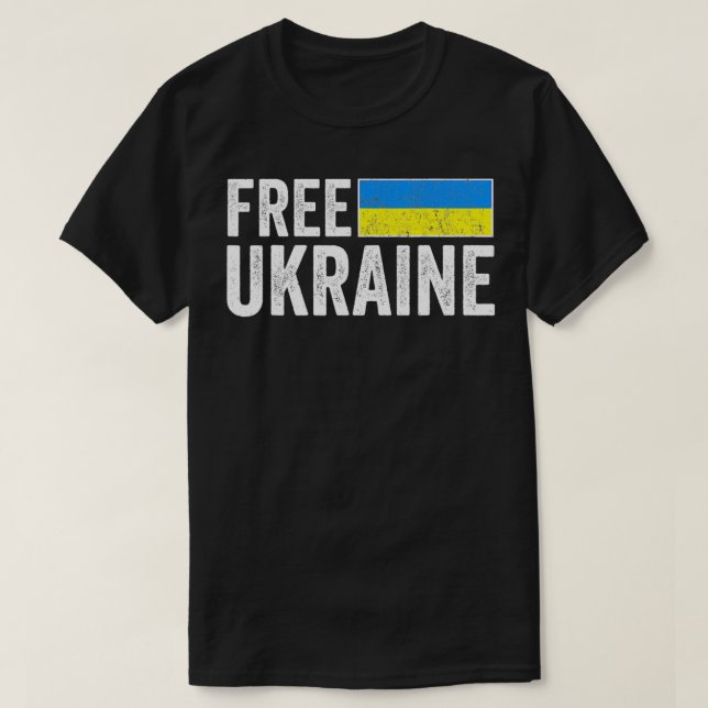 Unterstützung der Ukraine Ich stehe mit der Ukrain T-Shirt (Design vorne)
