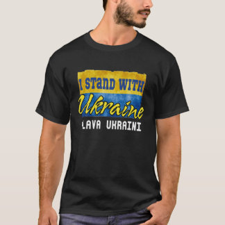 Unterstützung der Ukraine ich stehe mit der Ukrain T-Shirt