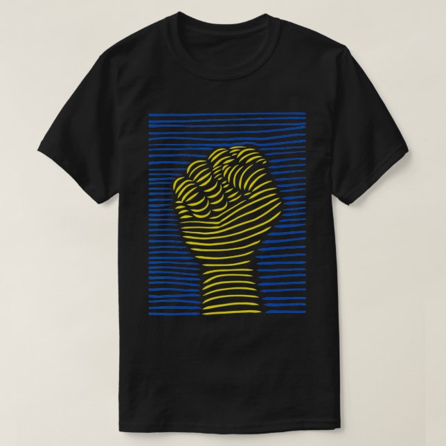 Unterstützung der Ukraine ich stehe mit der Ukrain T-Shirt (Design vorne)