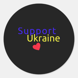 Unterstützung der Ukraine Kein Krieg ukrainische F Runder Aufkleber