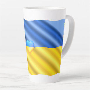 Unterstützung der Ukraine Latte Tasse ukrainische
