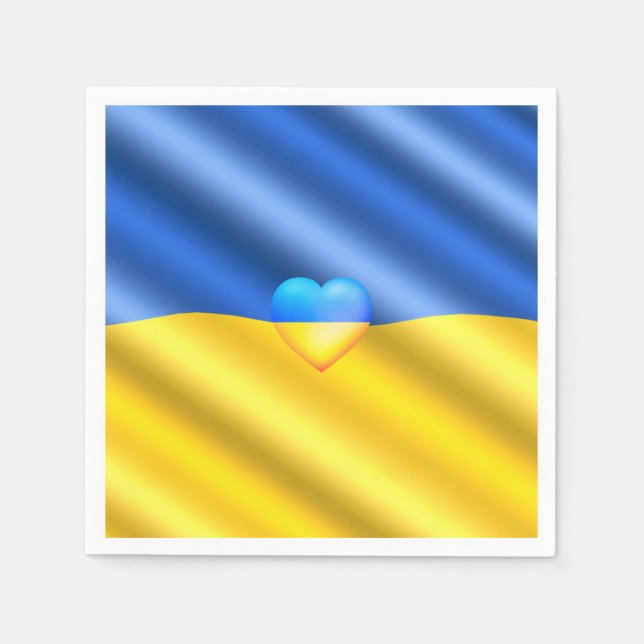 Unterstützung der Ukraine Napkins Serviette (Vorderseite)