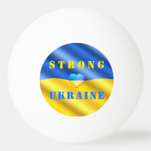 Unterstützung der Ukraine - Starke - Flagge - Frei Tischtennisball