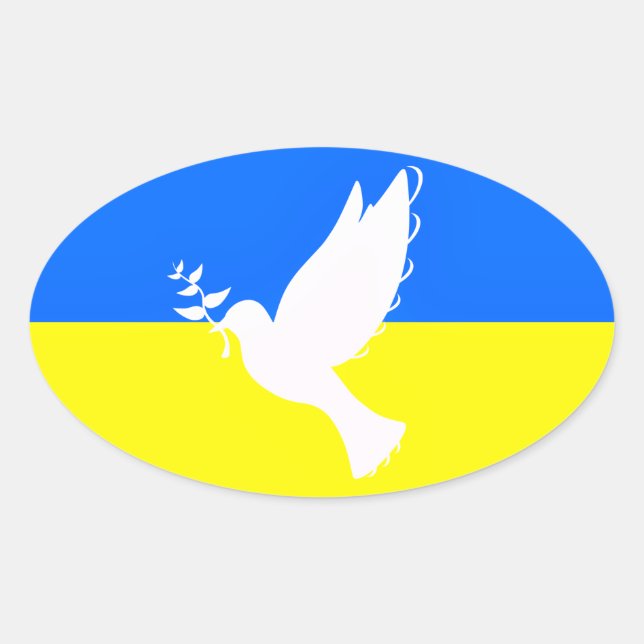 Unterstützung der Ukraine - Sticker Dove of Peace  (Vorderseite)