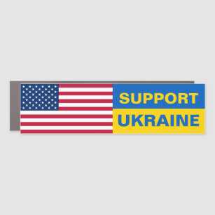 Unterstützung der Ukraine USA Flag Solidarity Auto Magnet