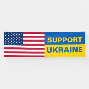 Unterstützung der Ukraine USA Flag Solidarity Banner