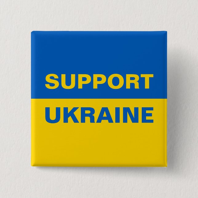 Unterstützung der ukrainischen Flagge Button (Vorderseite)