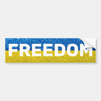 Unterstützung der ukrainischen Flagge der Glitzer- Autoaufkleber