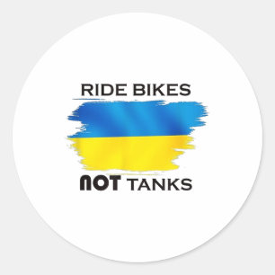 Unterstützung der ukrainischen Flaggen-Shirt stopp Runder Aufkleber