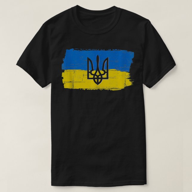 Unterstützung der ukrainischen Flaggenstaaten durc T-Shirt (Design vorne)