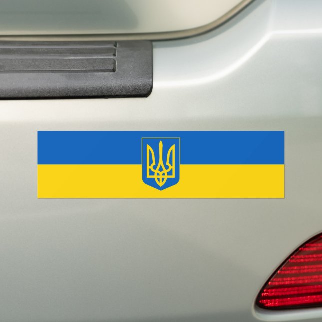 Unterstützung der ukrainischen Flaggentribüne Autoaufkleber (Auf Auto)