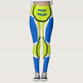 Unterstützung der ukrainischen Nationalfarben Leggings