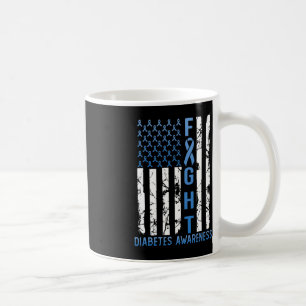 Unterstützung der USA-Flagge Typ 2 Diabetes Typ 1 Kaffeetasse