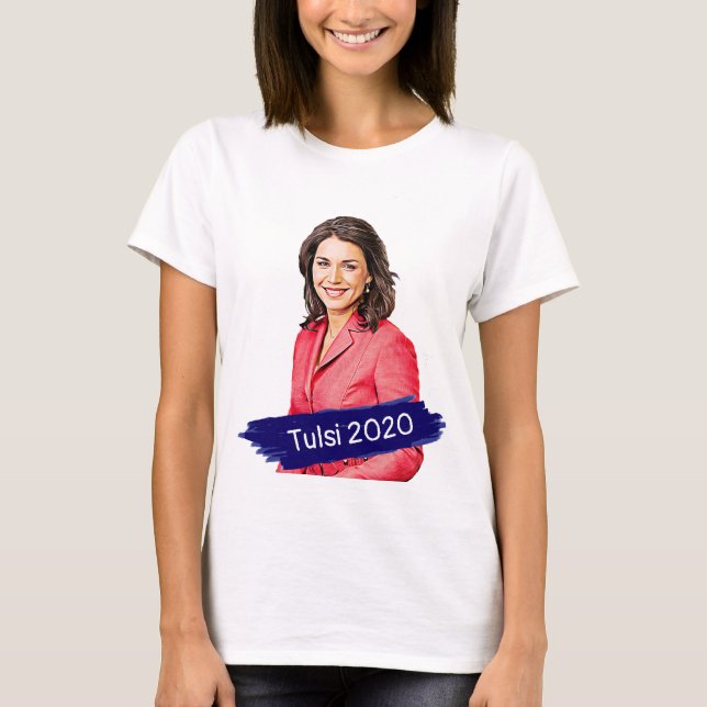 Unterstützung der Wahlen 2020 in Tulsi T-Shirt (Vorderseite)