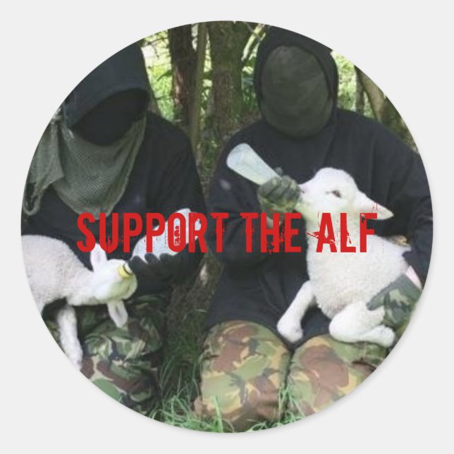 Unterstützung des ALF Runder Aufkleber (Vorderseite)