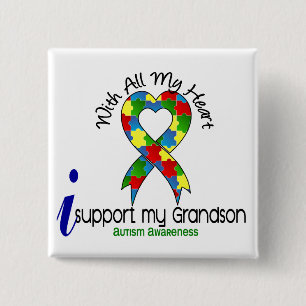 Unterstützung des Autismus-I mein Enkel Button