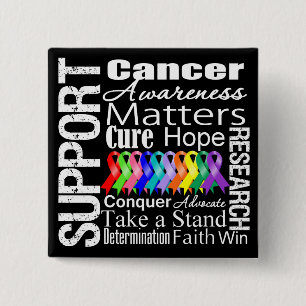 Unterstützung des Bewusstseins für alle Krebsarten Button