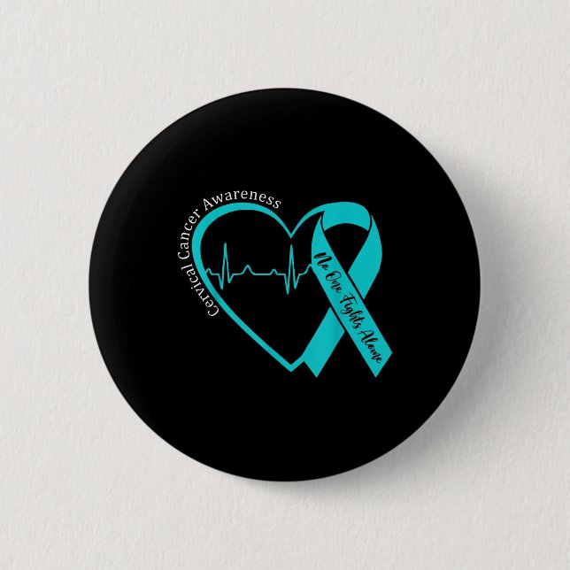 Unterstützung des Bewusstseins für Gebärmutterhals Button (Vorderseite)