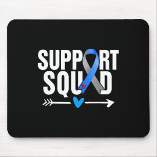 Unterstützung des Bewusstseins für Squad Gray Blue Mousepad