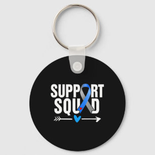 Unterstützung des Bewusstseins für Squad Gray Blue Schlüsselanhänger