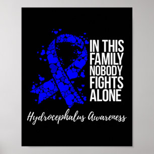 Unterstützung des Blue Ribbon-Hydrocephalus-Bewuss Poster