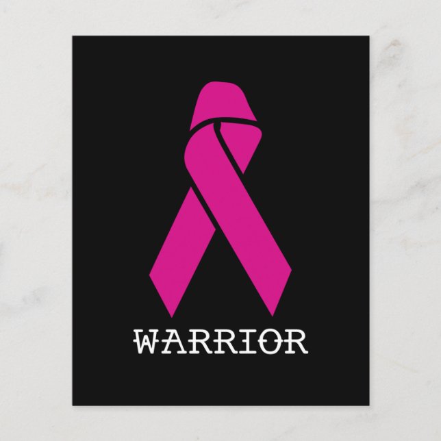 Unterstützung des Brustkrebs-Bewusstseins rosa Sch Flyer (Vorne)