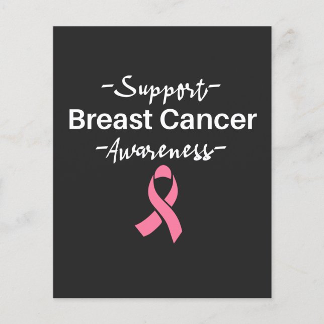 Unterstützung des Brustkrebs-Bewusstseins rosa Sch Flyer (Vorne)