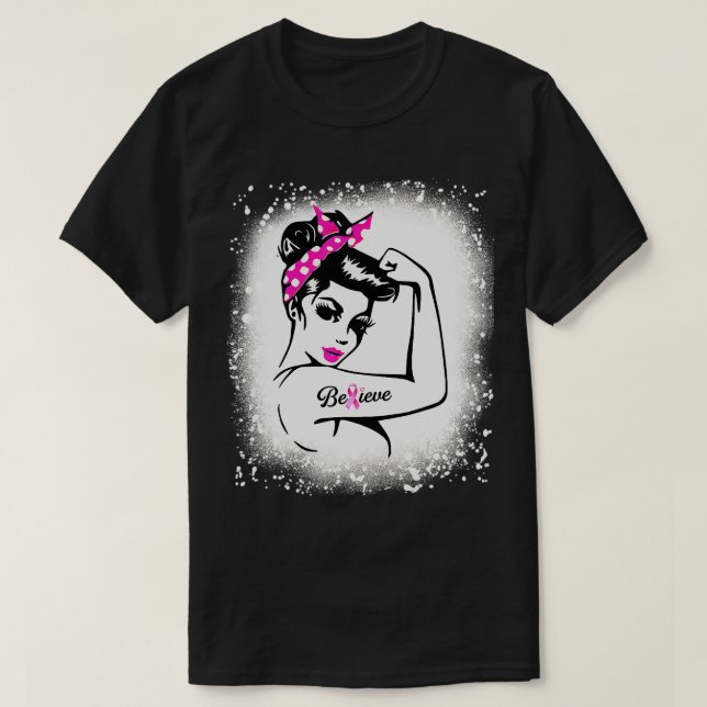 Unterstützung des Brustkrebs-Kriegers T-Shirt (Design vorne)