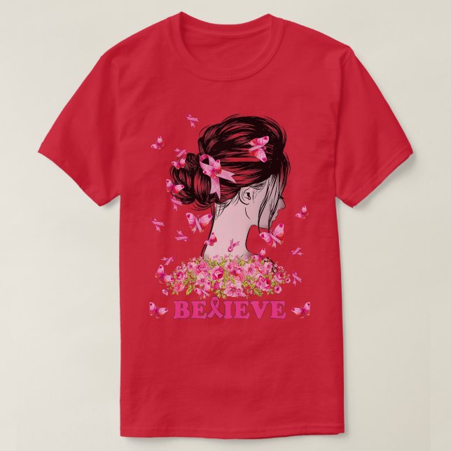 Unterstützung des Brustkrebs-Kriegers T-Shirt (Design vorne)