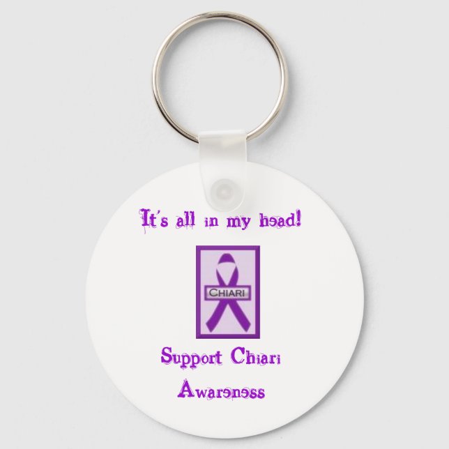 Unterstützung des Chiari Awareness Schlüsselanhäng Schlüsselanhänger (Vorderseite)