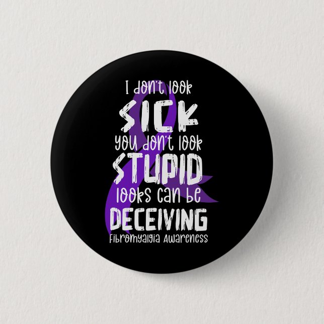Unterstützung des Fibromyalgie-Bewusstseins Monat  Button (Vorderseite)