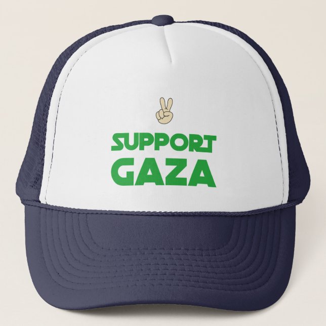 Unterstützung des Gaza-T - Shirt zur Völkermord Truckerkappe (Vorderseite)