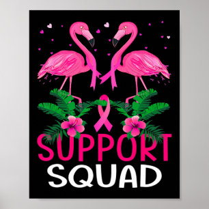 Unterstützung des Kriegers Squad Flamingo Breast C Poster