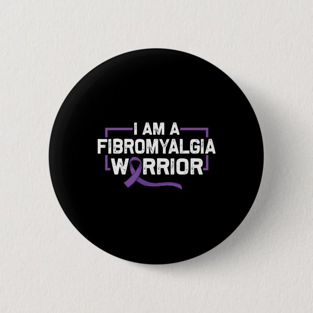 Unterstützung des Lila Bandkriegs gegen Fibromyalg Button (Vorderseite)