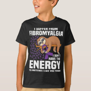 Unterstützung des Lila Ribbon-Kriegers Fibromyalgi T-Shirt