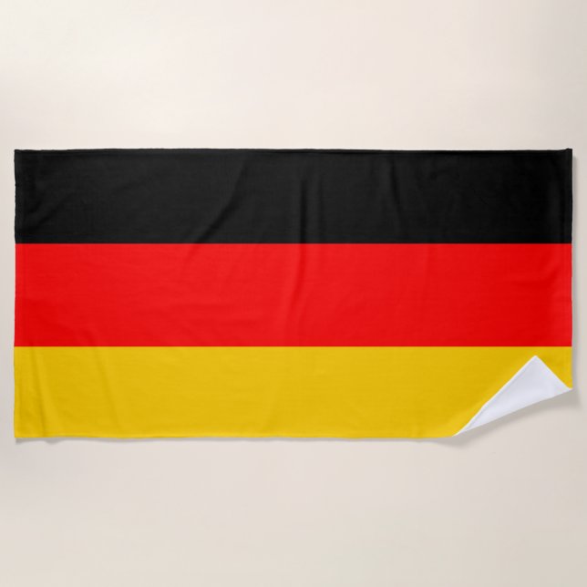 Unterstützung des nationalen Flaggenteams Deutschl Strandtuch (Vorderseite)