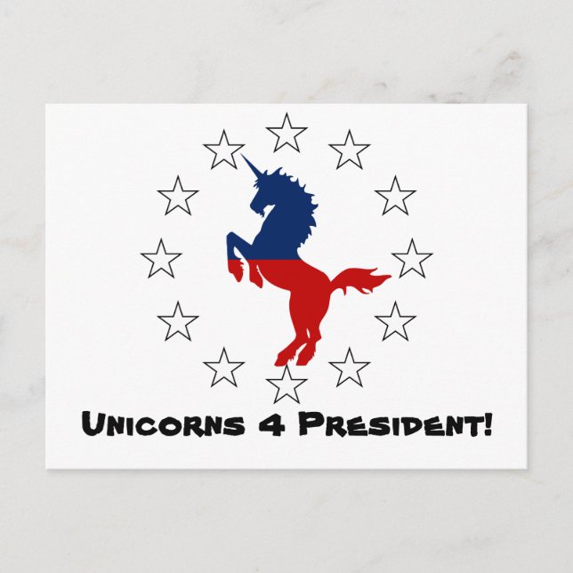 Unterstützung des Party von Unicorn: Einhörner für Postkarte (Vorderseite)