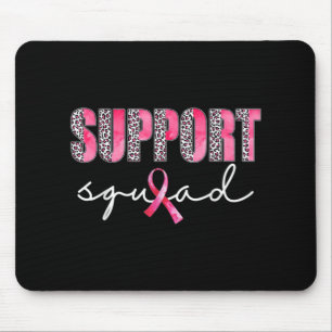 Unterstützung des rosa Brustkrebses eines rosa Squ Mousepad