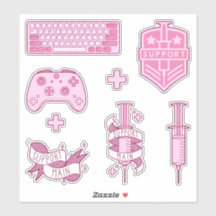 Unterstützung des Rosa Gamer Sticker Packs