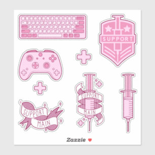 Unterstützung des Rosa Gamer Sticker Packs